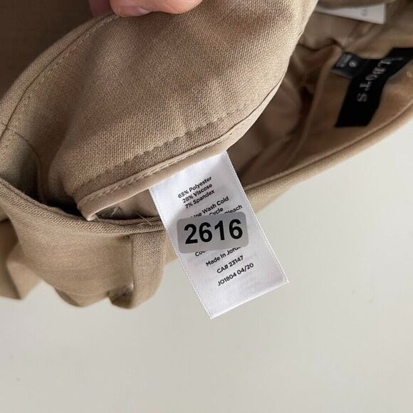 Talbots Luxe Stretch Trouser Sz 6 Mills Caramel Slim Classic Career Dress Pants - Picture 5 of 13